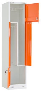 Elevskåp Z-robust 1750x400x550 mm, plant, cyllås, 2 Z-dörr