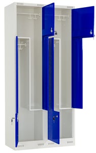 Elevskåp Z-robust 1750x800x550 mm, plant, 4 z-dörr