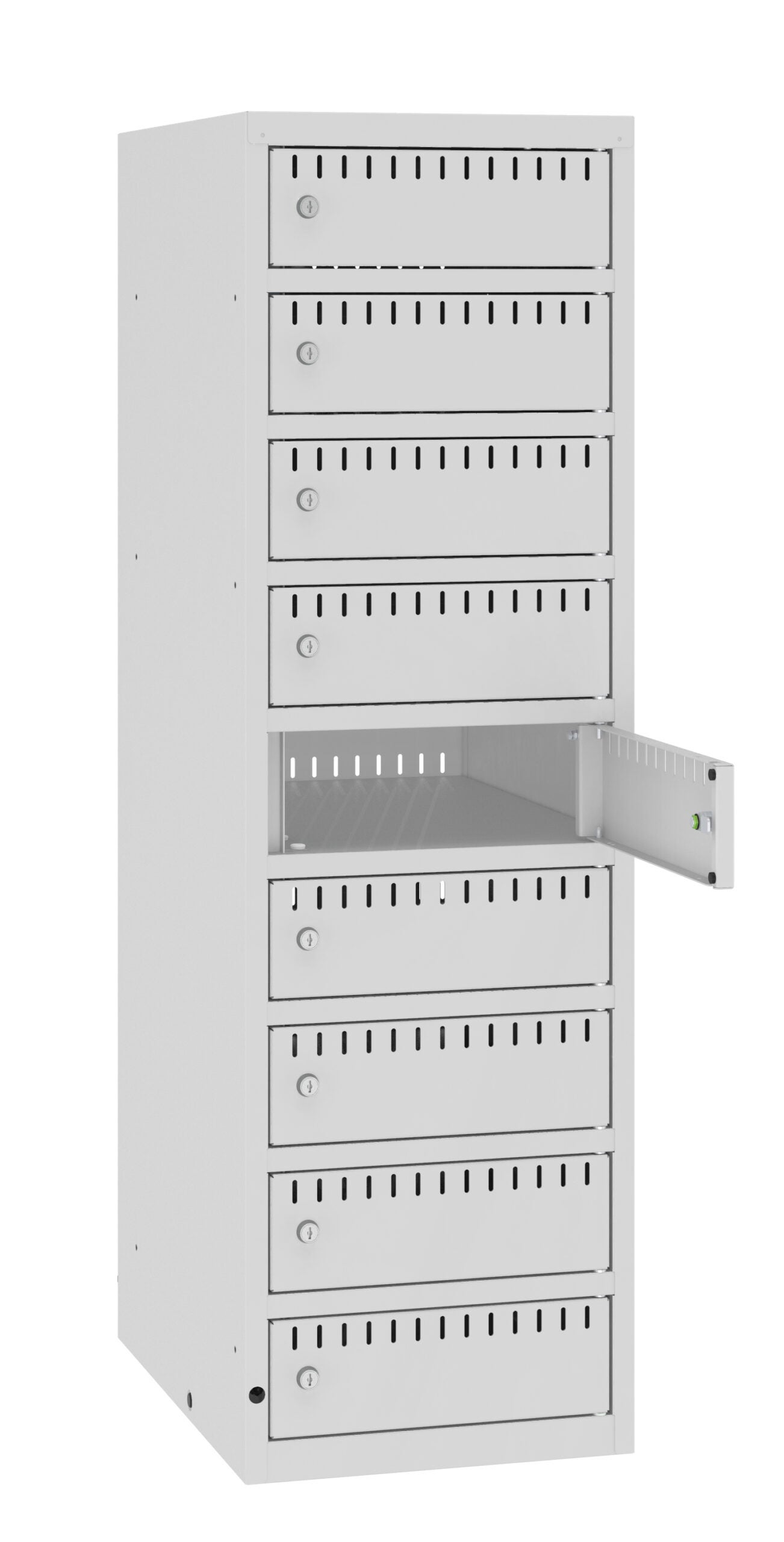 Laddskåp cykelbatterier 9-fack (golvstående), 1325x400x550mm