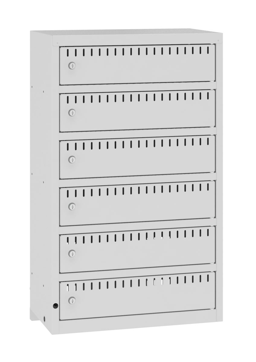 Laddskåp cykelbatterier 6-fack (vägghängd), 900x550x300mm