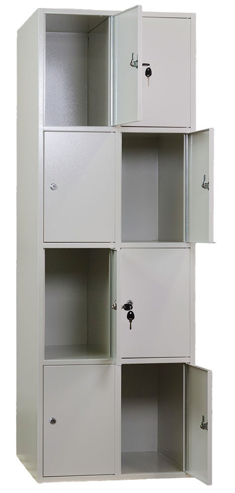 Förvaringsskåp 1750x600x550 mm, 2 dörrar i bredd, 4 dörrar i höjd