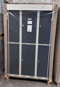 Elevskåp Robust 1750x1200x400 mm, plant, klinka, 3x2 halvdörrar