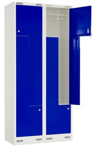 Elevskåp Z-robust 1750x800x550 mm, plant, 4 z-dörr