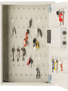 Nyckelskåp 600x400x140 mm, 101 krok, elkodlås
