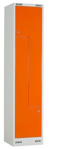Elevskåp Z-robust 1750x400x550 mm, plant, cyllås, 2 Z-dörr