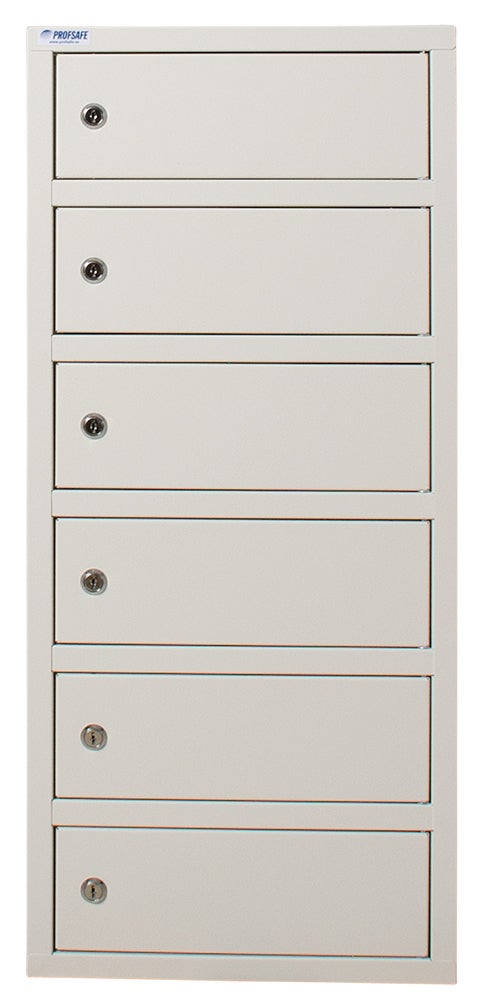 Förvaringsskåp för Laptop, 901x400x550, 6 fack, cyl.lås